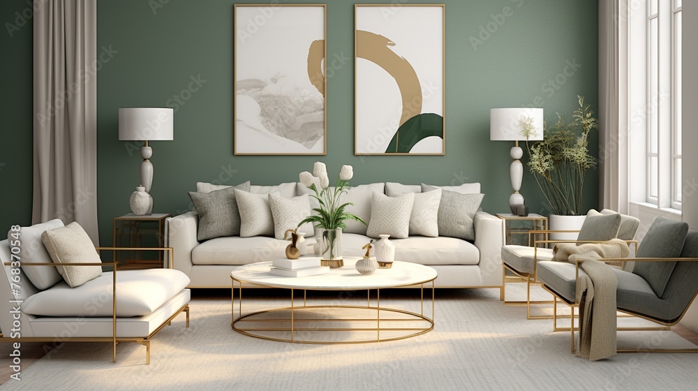 interior composition of modern elegant living room interior composition of modern elegant living room