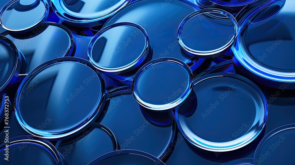 Blue circle abstract background