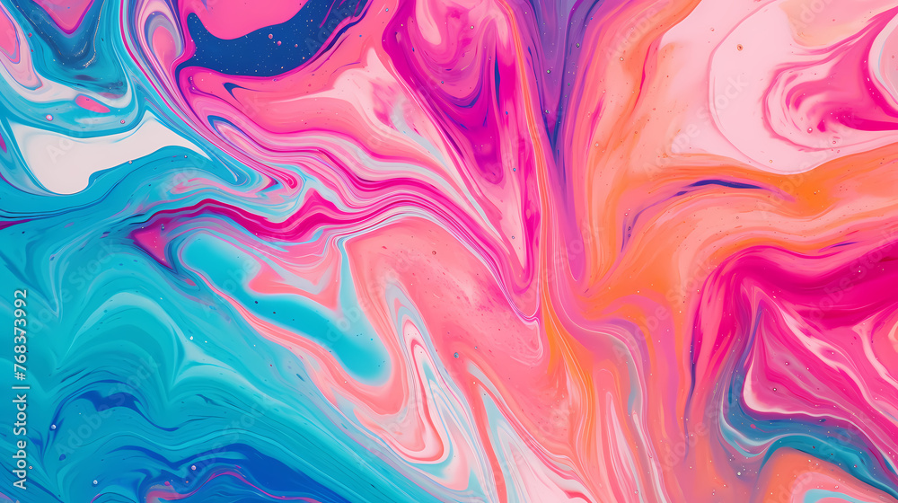 Obraz premium Multicolored pattern with abstract waves