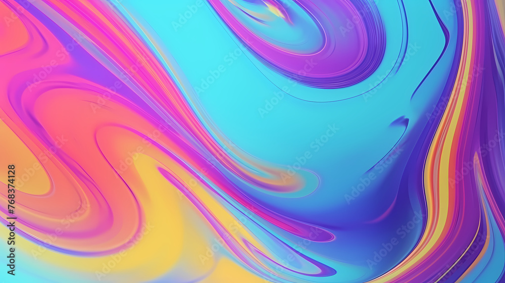 Obraz premium Multicolored pattern with abstract waves