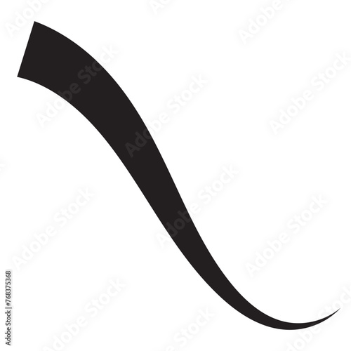 Hand drawn collection of curly swishes, swashes, swoops. Calligraphy swirl. Highlight text elements. Vector file illustration. EPS 10