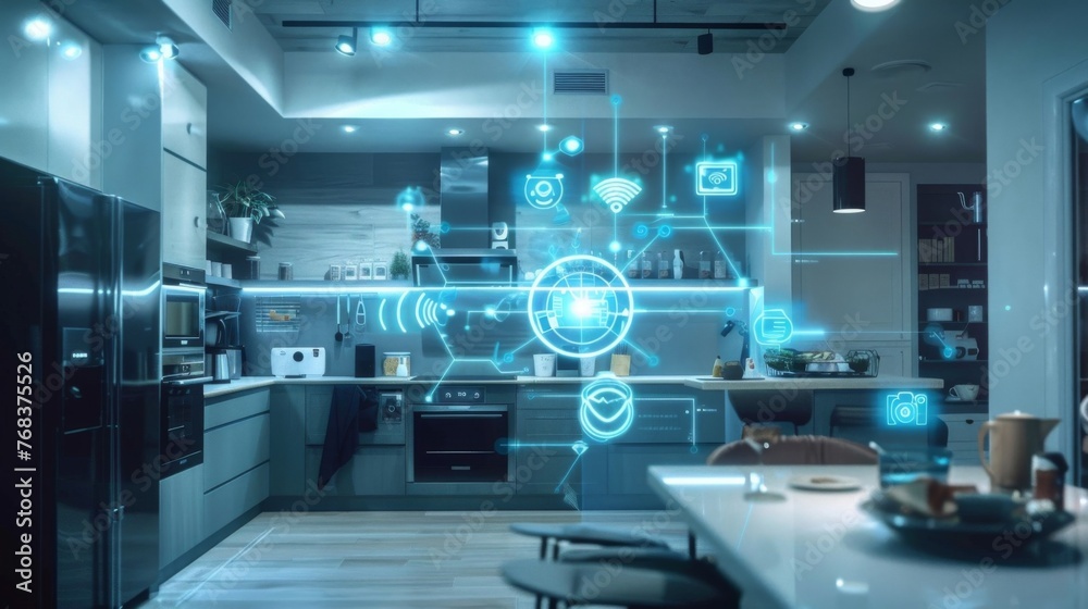 Fototapeta premium Connected Living: Smart Home Revolutionizing Daily Life