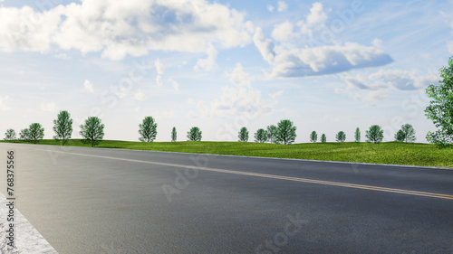 Side View on Country Road.