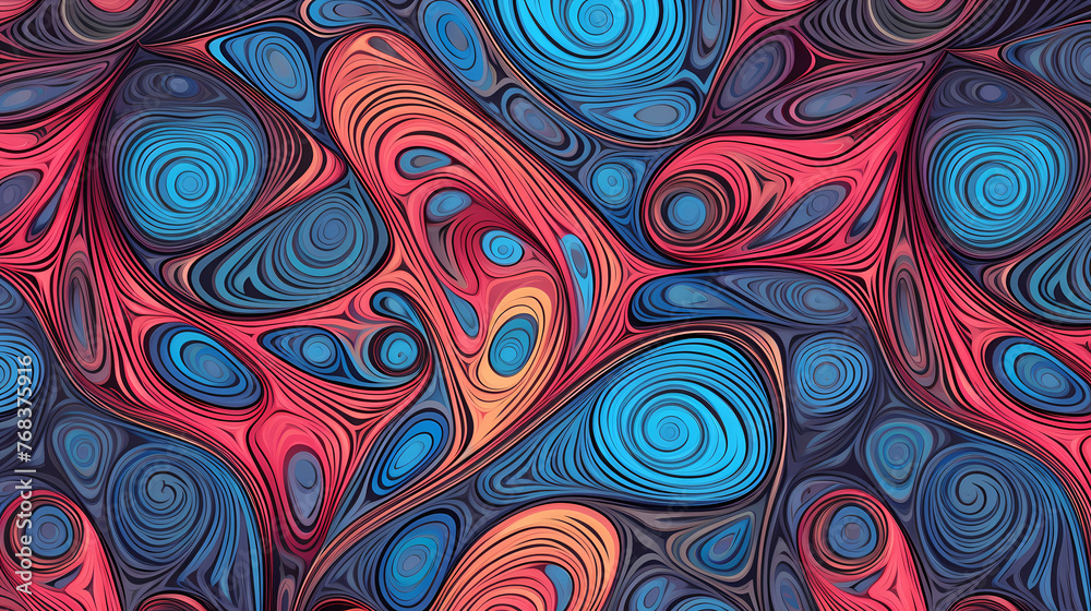 Psychedelic multicolored abstract background with swirls Psychedelic multicolored abstract background with swirls
