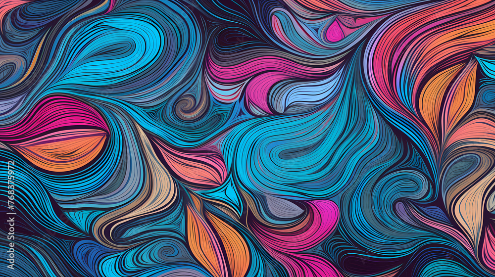 Psychedelic multicolored abstract background with swirls Psychedelic multicolored abstract background with swirls