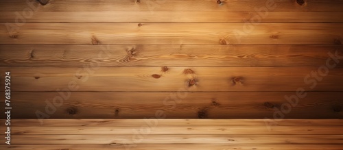 Close-up view of a wooden wall illuminated by a shining light, showcasing its texture and details