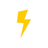 Yellow Lightning Flash Sticker