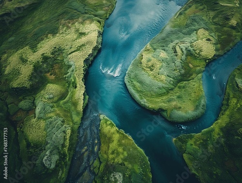 icelandic rivers from drone, vertical shot, DJI Inspire 3, cinematic lights