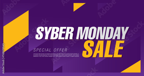 cyber Monday sale banner layout design