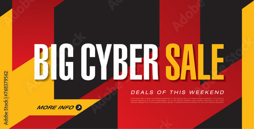 cyber Monday sale banner layout design