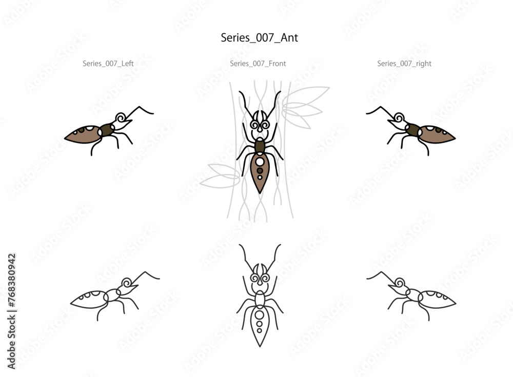 World insect & beetle - Deformation series - BW World insect & beetle - Deformation series - BW