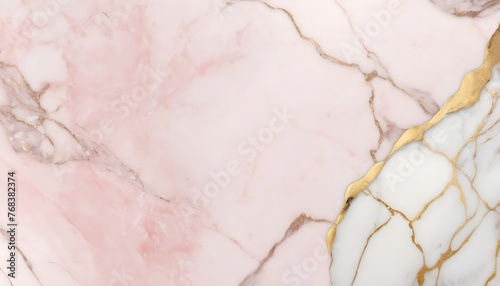 Marble pink with golden texture background