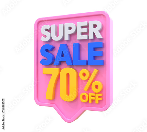70 Percent Super Sale Off 3D Render