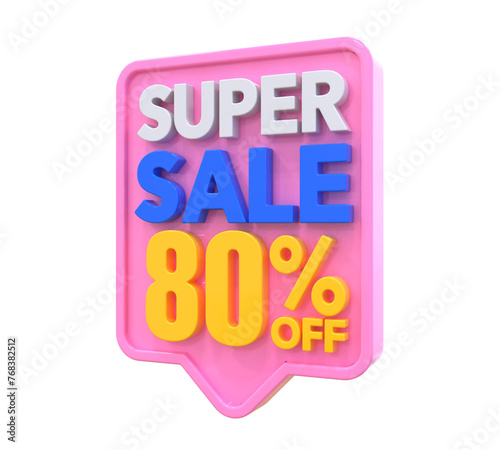 80 Percent Super Sale Off 3D Render