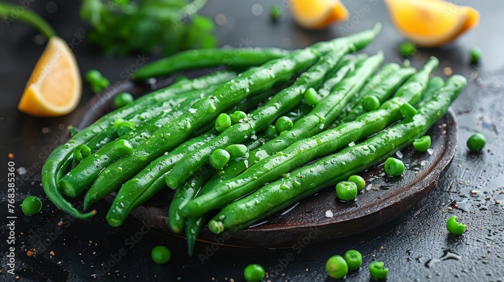 Green beans are vibrant, slender pods bursting with freshness. They offer a crisp texture and earthy flavor, perfect for various culinary delights.
