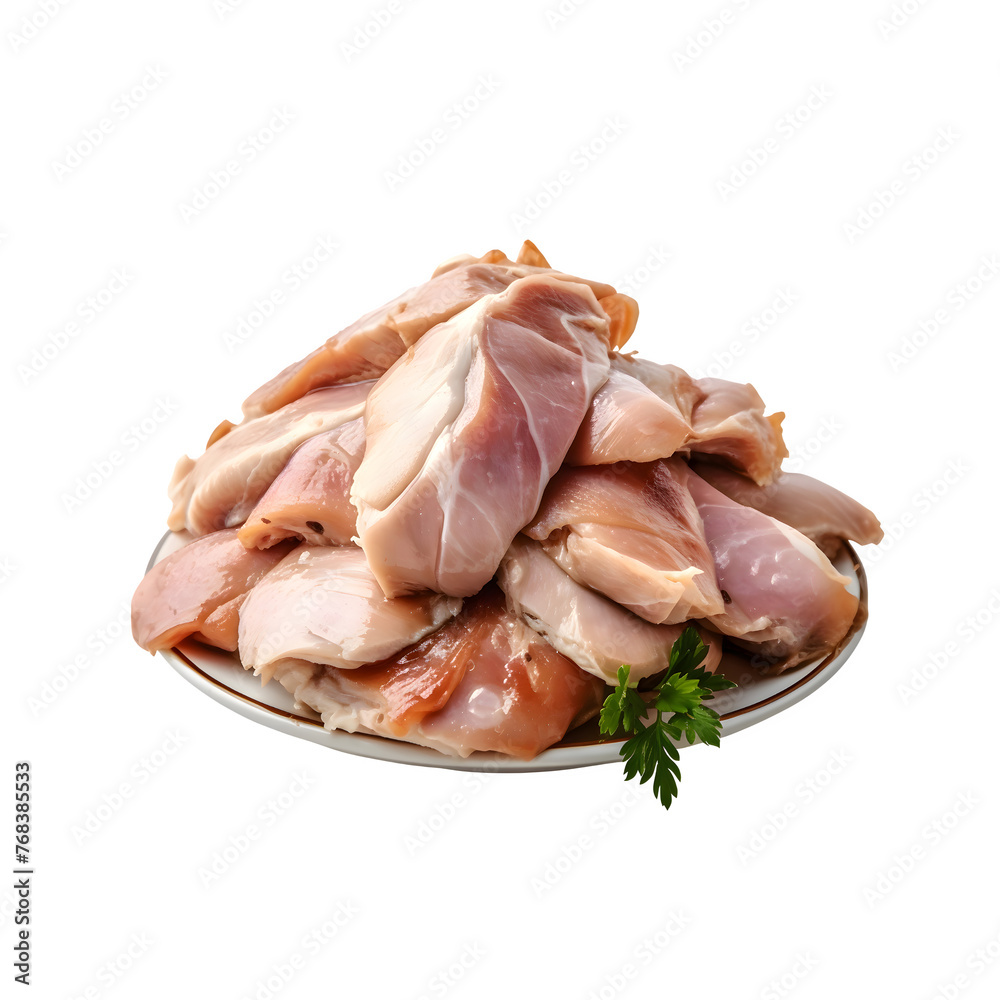 Cooked turkey isolated photography transparent background