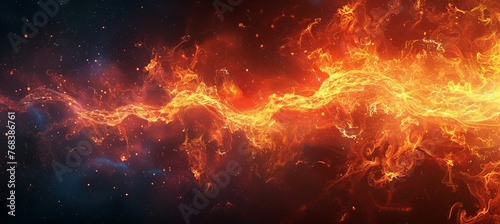 Flame fire wave. Generative AI technology.