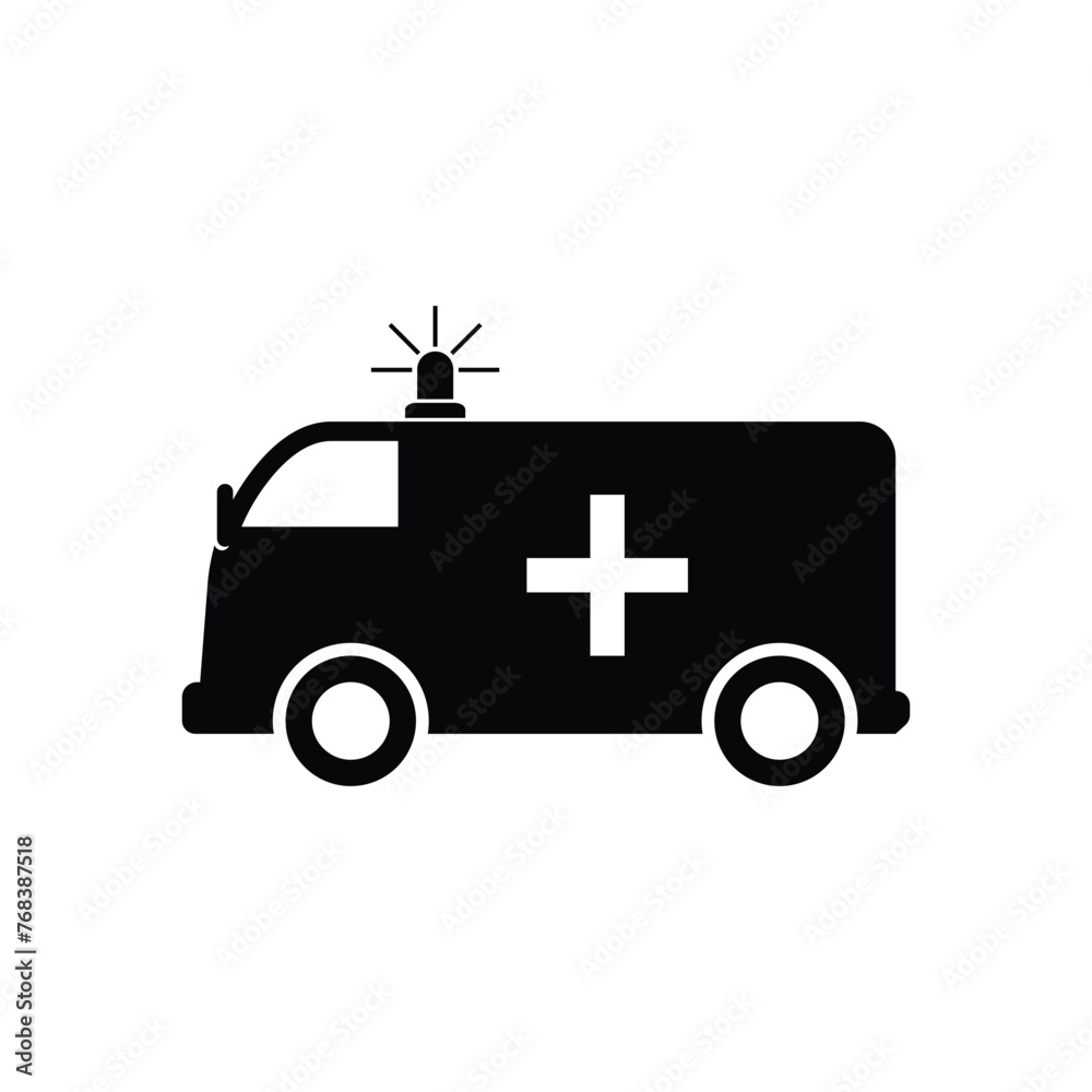 Ambulance Icon. Emergencies Car Symbol - Vector Logo Template. Ambulance Icon. Emergencies Car Symbol - Vector Logo Template.