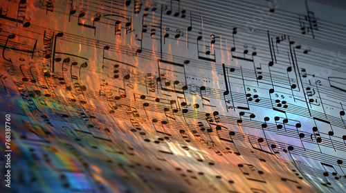 Wallpaper Mural Digital technology music gradient movement note abstract poster web page PPT background Torontodigital.ca