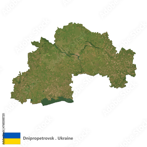 Dnipropetrovsk, Oblasts of Ukraine Topographic Map (EPS)