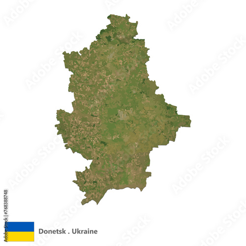 Donetsk, Oblasts of Ukraine Topographic Map (EPS) photo