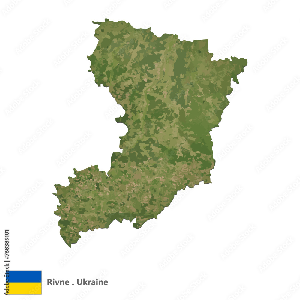Rivne, Oblasts of Ukraine Topographic Map (EPS)