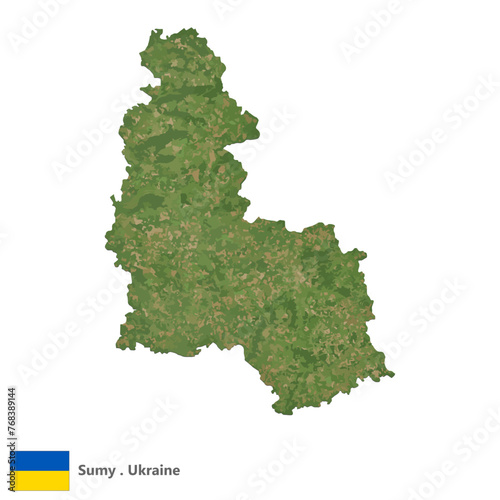 Sumy, Oblasts of Ukraine Topographic Map (EPS)
