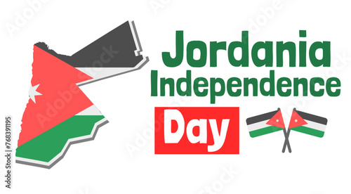 Jordan Independence Day banner design vector