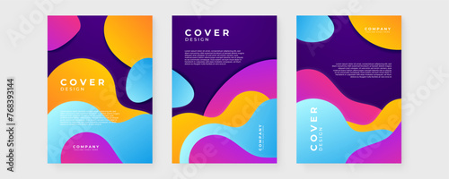 Colorful colourful cover design abstract with shapes
