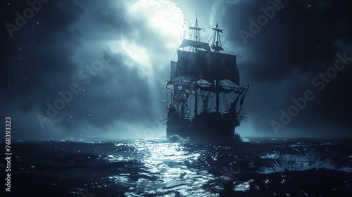 Pirate Ship Torn sails