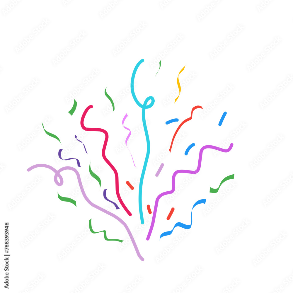 Colorful falling confetti Vector illustration