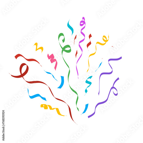 Colorful falling confetti Vector illustration