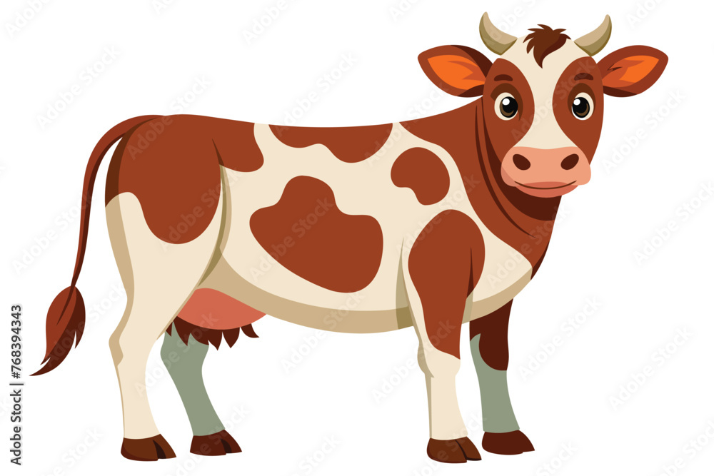 cow-white-background illustration vector.eps