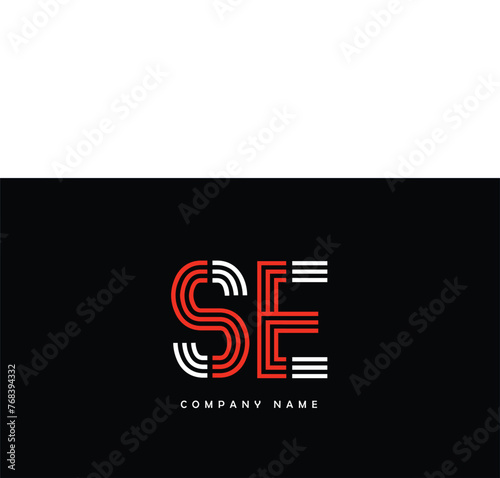 SE, ES, S, E Abstract Letters Logo Monogram