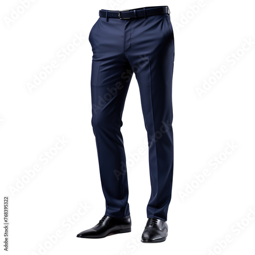 blue jeans, belt and boots on transparent background, clipping path, png,  © minhaz