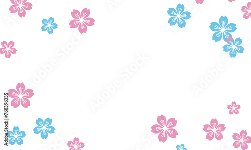 桜の和風のベクター背景素材