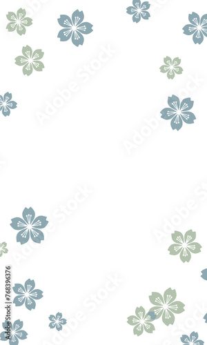 桜の和風のベクター背景素材