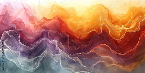 Abstract colorful smoke background for graphics use. Created with Ai