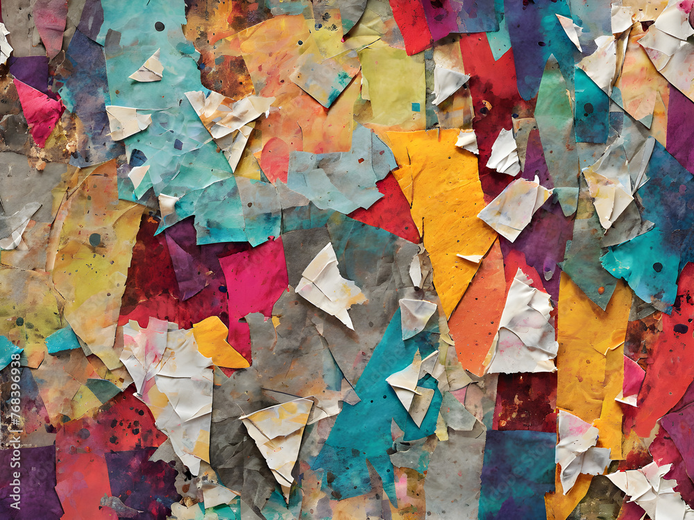 Fototapeta premium Vintage Torn Paper Textures for Evocative Backgrounds