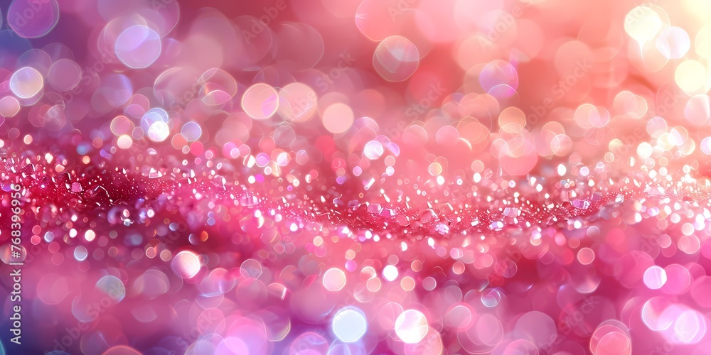 Abstract pastel pink bokeh effect light flare, sparkling for festive and celebration background, poster and wallpaper or banner