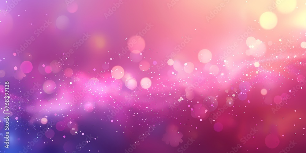 Abstract pastel pink and gold bokeh effect light flare, sparkling for festive and celebration background, poster and wallpaper or banner