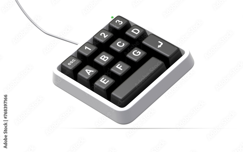Mini Keyboard Illustration 3d Render Mini Keyboard Illustration 3d Render