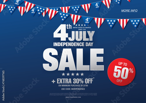 independence day sale banner vector graphic design