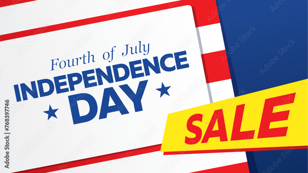 Fototapeta premium independence day sale banner vector graphic design