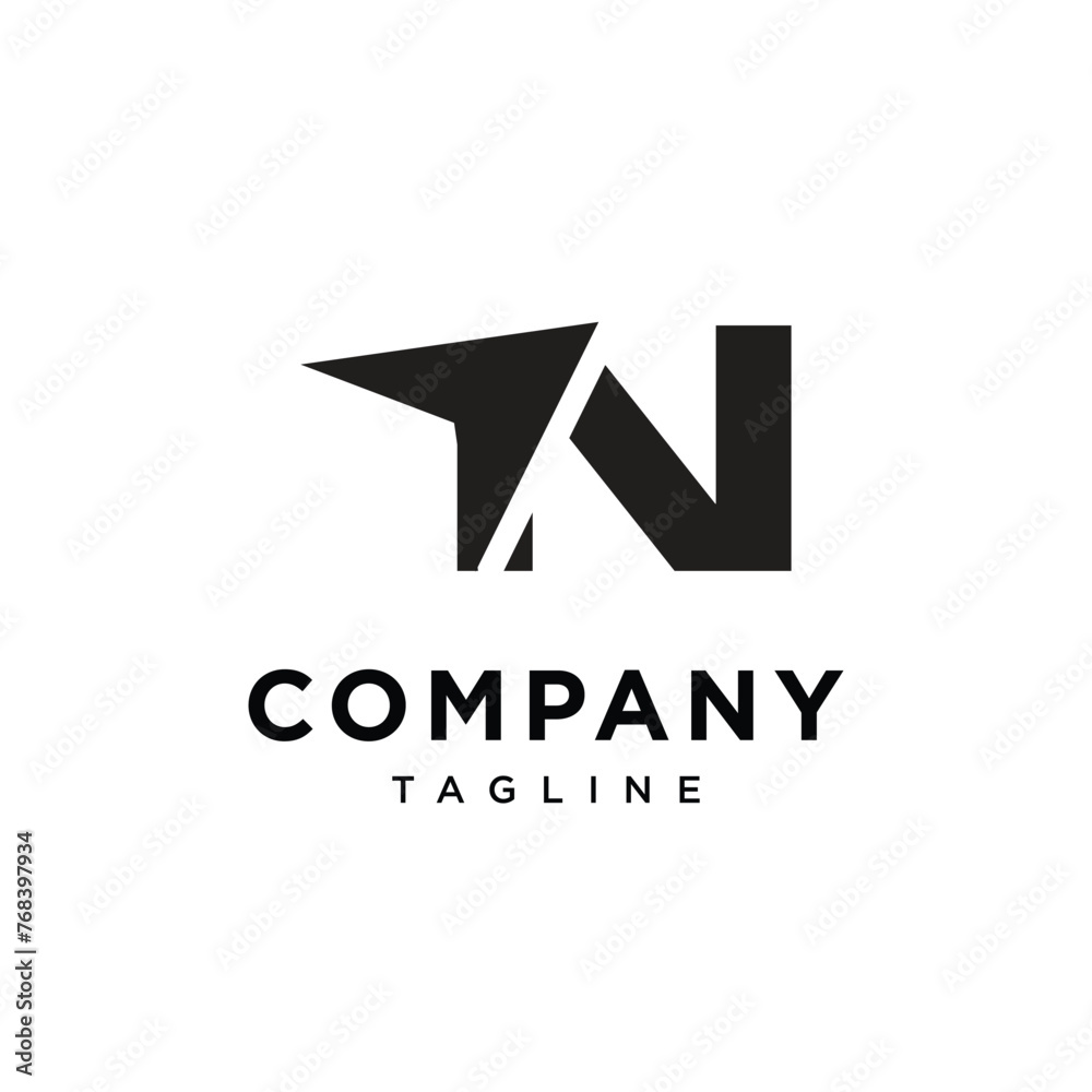 Letter N plane logo icon vector template.eps Letter N plane logo icon vector template.eps