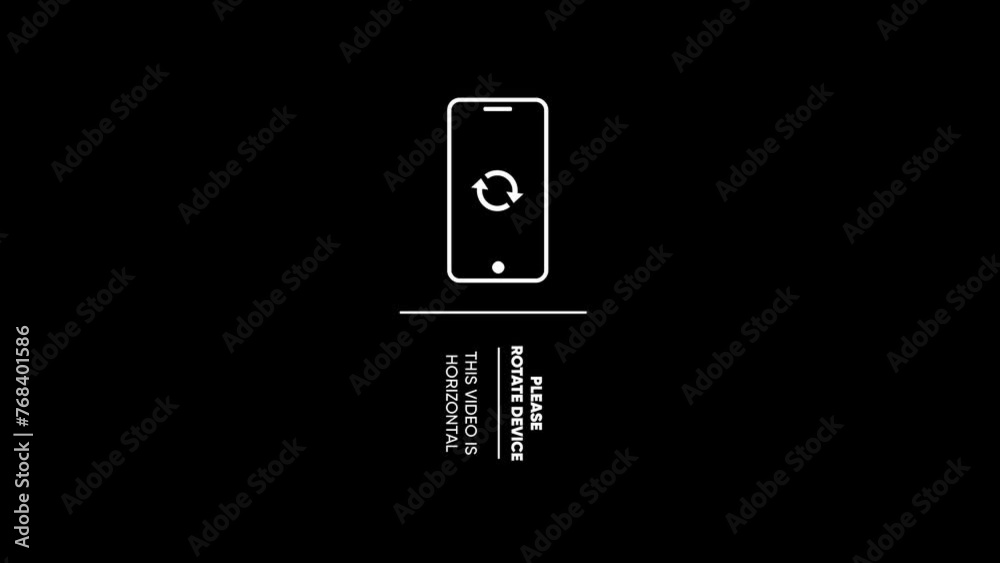 Rotate Your Phone for Horizontal Experience motion graphics