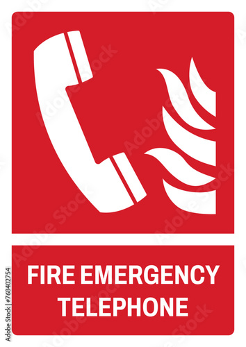 ISO fire prevention safety sign size fire emergency telephone size a4/a3/a2/a1