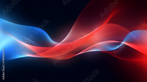 Digital technology red rhythm wavy line abstract graphic poster web page PPT background with generative