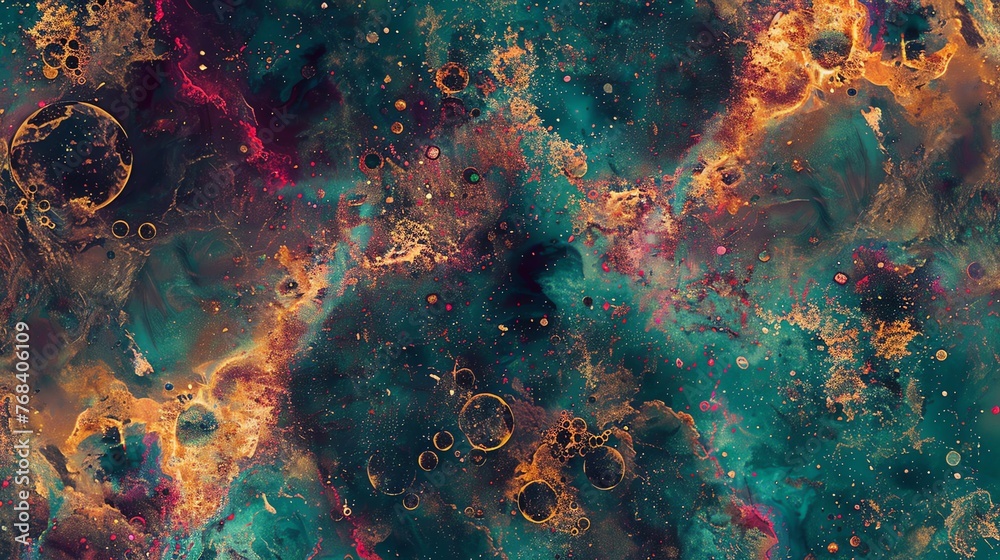 Naklejka premium abstract background of the cosmic nebula universe full of colors