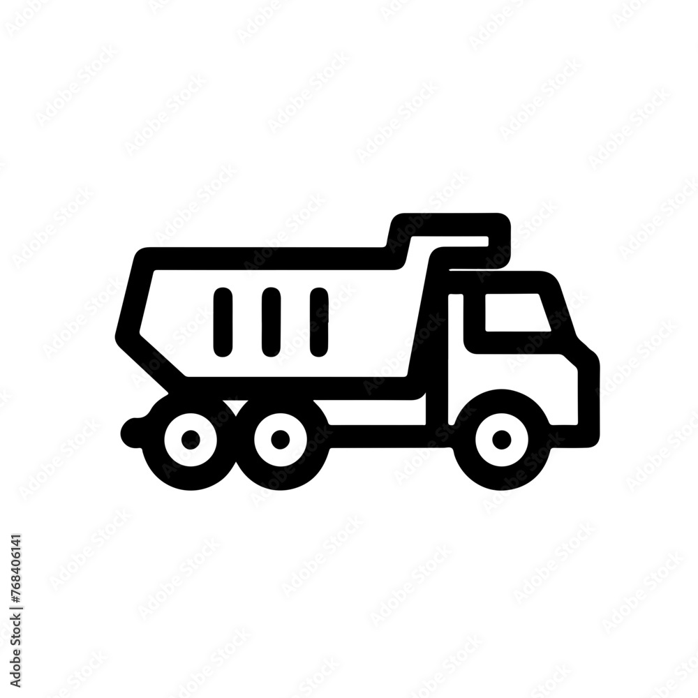 dump truck as a single simple icon logo vector illustration, isolated on transparent background dump truck as a single simple icon logo vector illustration, isolated on transparent background